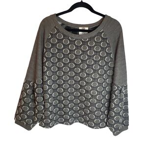 Anthropologie Lilis Closet Chic Gray Polka Dot Women's Sweater
